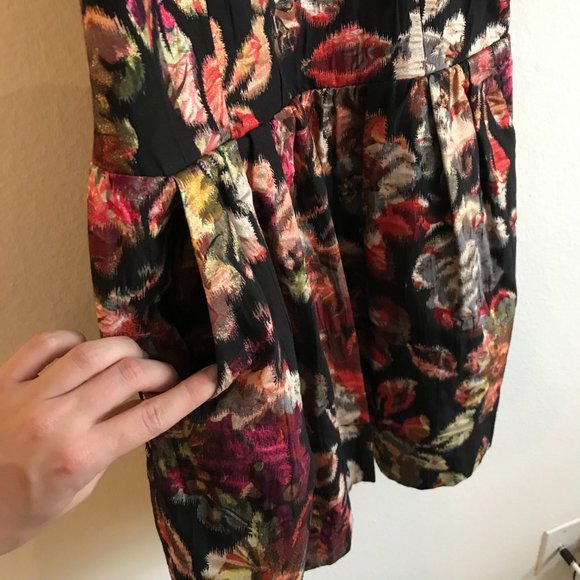 Leifsdottir Anthropologie Floral Formal Dress with Ribbon Tie Size 2 - Picture 8 of 14